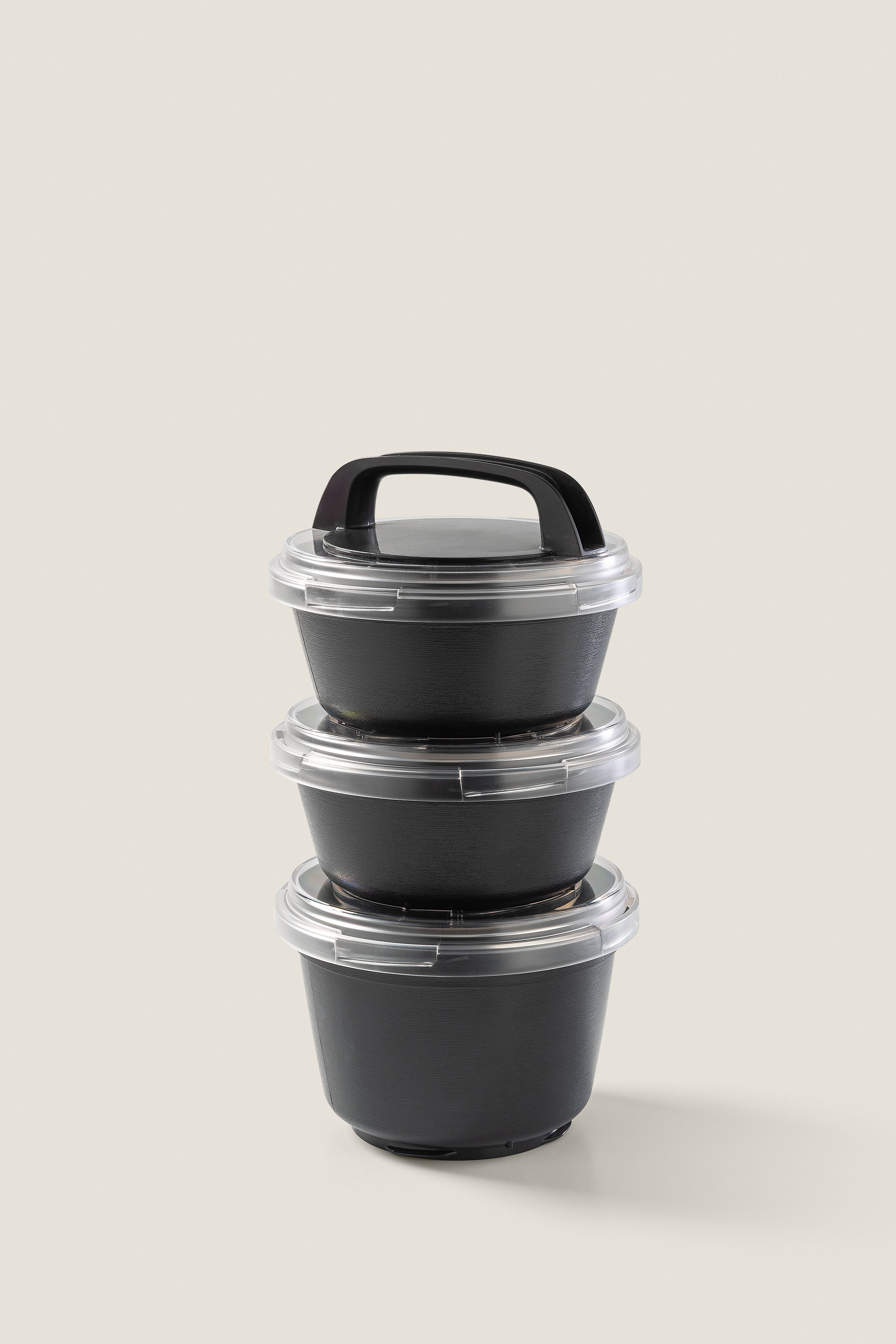 Stapel potten (charcoal)